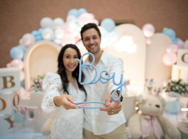 Família de Chá revelação Vanessa e André