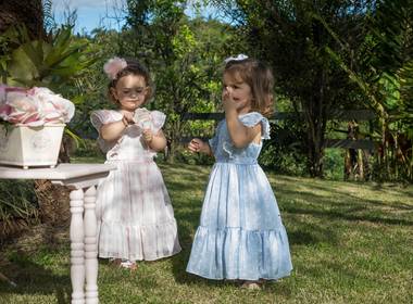 Infantil de Ensaio Infantil - Aniversário - Isabela e Maria