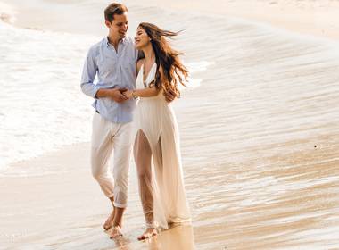 Ensaios de Ensaio Pré-Wedding praia - Giovana e André