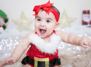 ENSAIO INFANTIL de Ensaio de Natal - Elisa 7 meses