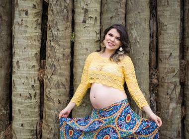 Gestante de Ana Carolina e Junior na espera de Arthur