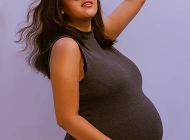 Gestante de Lari e bê