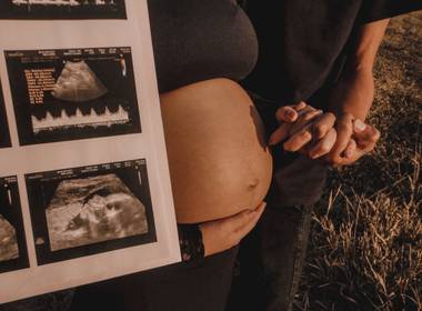 Gestante de Ana Laura e a pequena Bia