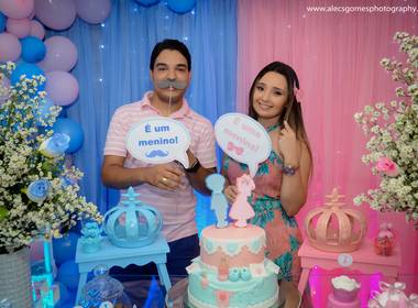 Gestante de Chá de revelação Carla + Adilkson