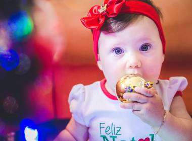 INFANTIL de Fotografia de Bebê | Duda esperando o Papai Noel - Sapucaia do Sul 