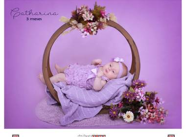 Ensaio Infantil de Catharina - Acompanhamento Mensal!