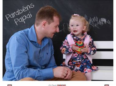 Fotografias de Família de Ensaio Dia dos Pais - Maiquel e Maria Luiza