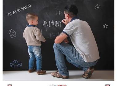 Fotografias de Família de Ensaio Dia do Pais - Amauri e Anthony 