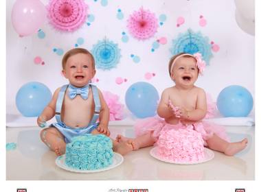 Smash the cake de Eduarda e Gustavo - 1 aninho!!!
