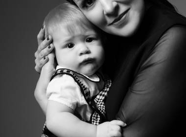 Retratos de Sessão de retratos todo em preto e branco para uma família querida