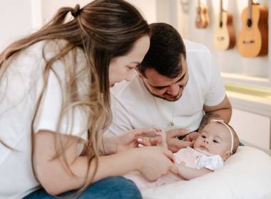 Ensaios de 4 meses da Cecília