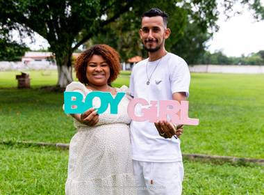 Gestante  de Chá de Revelação  - Maria ou Emanuel?