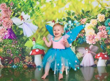 Ensaio Infantil Temático de Jardim das Fadas