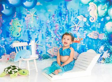 Ensaio Infantil Temático de Fundo do Mar