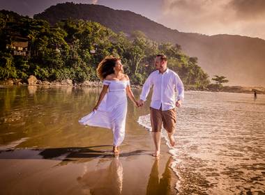 Ensaios de Ensaio na Praia... Wellignton e Tatiane