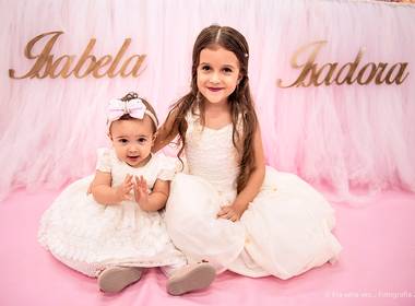 Aniversários de 1 ano da Isabela e 6 anos da Isadora