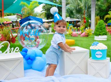 Infantil de Smash the Cake • 1 Ano de Murilo
