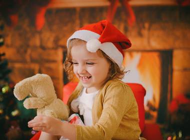 Ensaio Infantil de Sessão de Natal - Leticia 3 aninhos