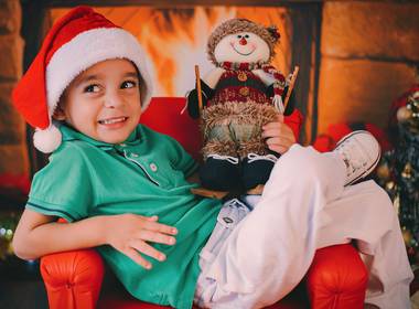 Ensaio Infantil de Sessão de Natal - Enzo 3 aninhos