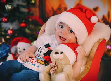 Ensaio Infantil de Sessão de Natal - Theo 7 meses
