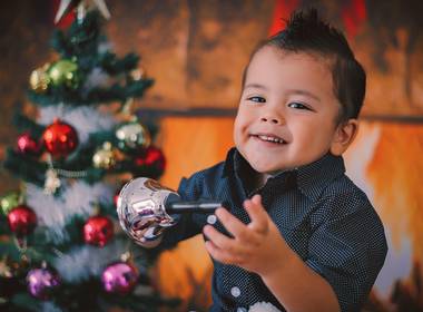 Ensaio Infantil de Sessão de Natal - Murilo Matsumura 2 aninhos