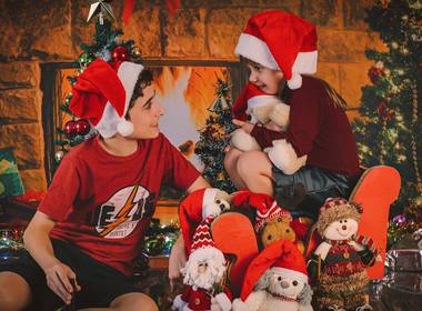 Ensaio Infantil de Sessão de Natal - Gabriel e Isabela