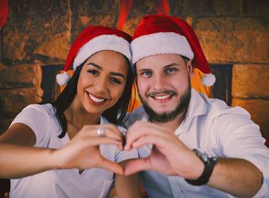 Ensaio Casal de Sessão de Natal - Dayene e Luciano