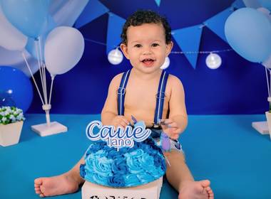 Ensaio Infantil de Smash the Cake do Cauê