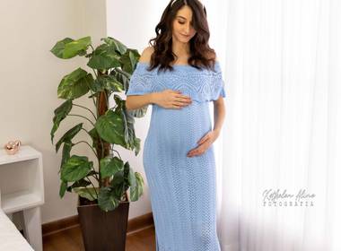 Gestante em Estúdio de Ensaio Gestante Fernanda