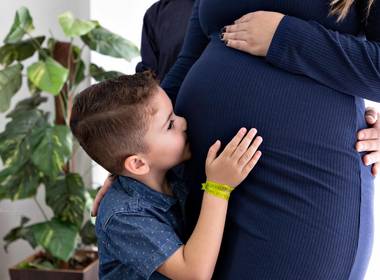 Gestante em Estúdio de Ensaio Gestante Amanda