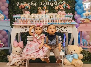 Infantil de Aniversário Helena e Teodoro - 1 ano