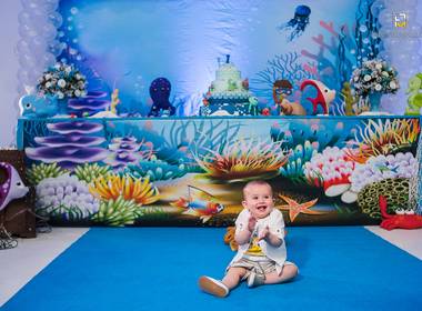 Festa Infantil de Théo no fundo do mar | 1 Ano