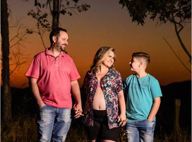 Ensaio Gestante de Cleber + Elisangela = Gustavo, Helena e Olívia