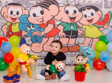 Mini Ensaios Infantis de Ensaio de Acompanhamento Trimestral do Miguel - 10 Meses - Turma da Mônica