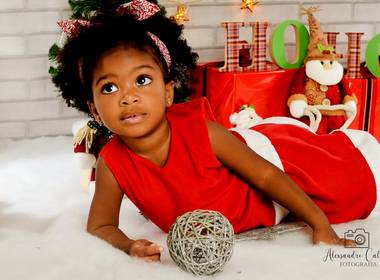 Mini Ensaios Infantis de Ensaio de Natal e Ano Novo da Isabela