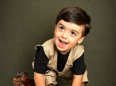 Mini Ensaios Infantis de Ensaio do Pedro 3 Anos - Dinossauros