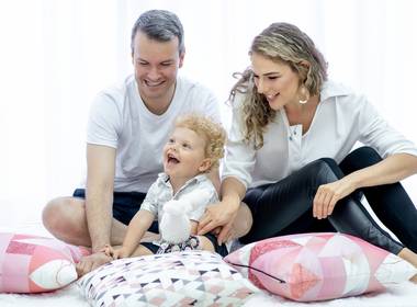 Família de Leo, mamãe e papai 