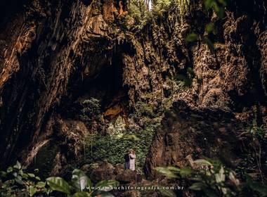 Pré casamento de Ensaio na Caverna Thais e Gabriel
