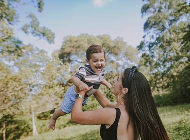 Familia de Bruna e baby Ben