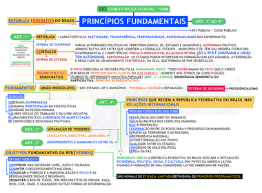 DIREITO CONSTITUCIONAL de CONSTITUIÇÃO FEDERAL PRINCÍPIOS FUNDAMENTAIS