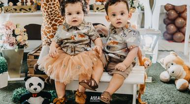 Infantil de Primeiro aninho Valentina e Noah