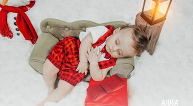 Temático Studio de Ensaio Natal Preto=Michelli=Familia 