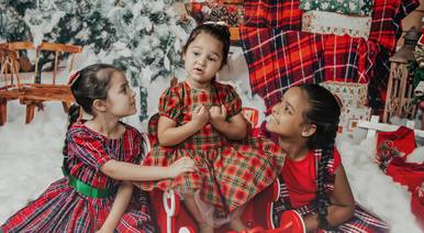 Temático Studio de Ensaio da Natal Maria Eduarda, Alice  e Helena