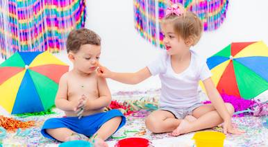 Mini Ensaio Infantil de Mini Ensaio de Carnaval Arthur e Bia