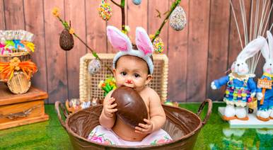 Mini Ensaio Infantil de Mini Ensaio de Páscoa - Ana Luíza