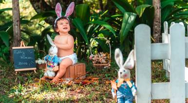 Ensaio Infantil de Ensaio Páscoa Antônia