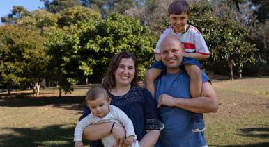 Família de Marô, Lucas, Benjamin e Serena