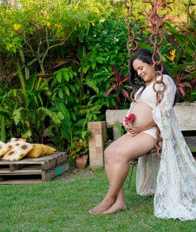 Gestante de A doce espera do Abraão