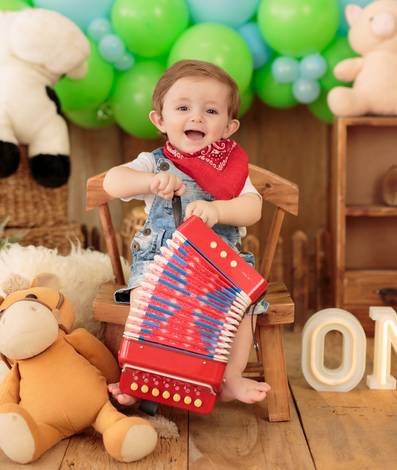 Smash the cake  de Benicio 1 ano  - Fazendinha 