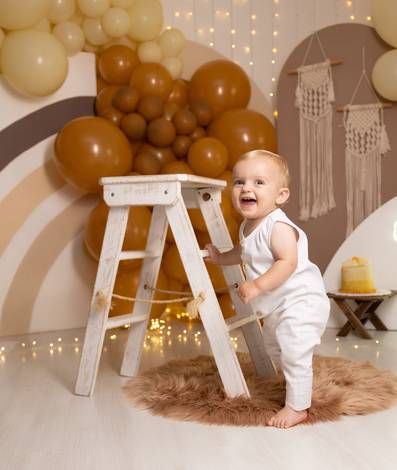 Smash the cake  de Caetano 1 ano - Boho 